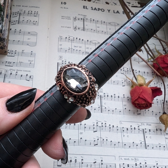 Vintage Copper and Silver Statement Ring Size 10 - Picture 10 of 11